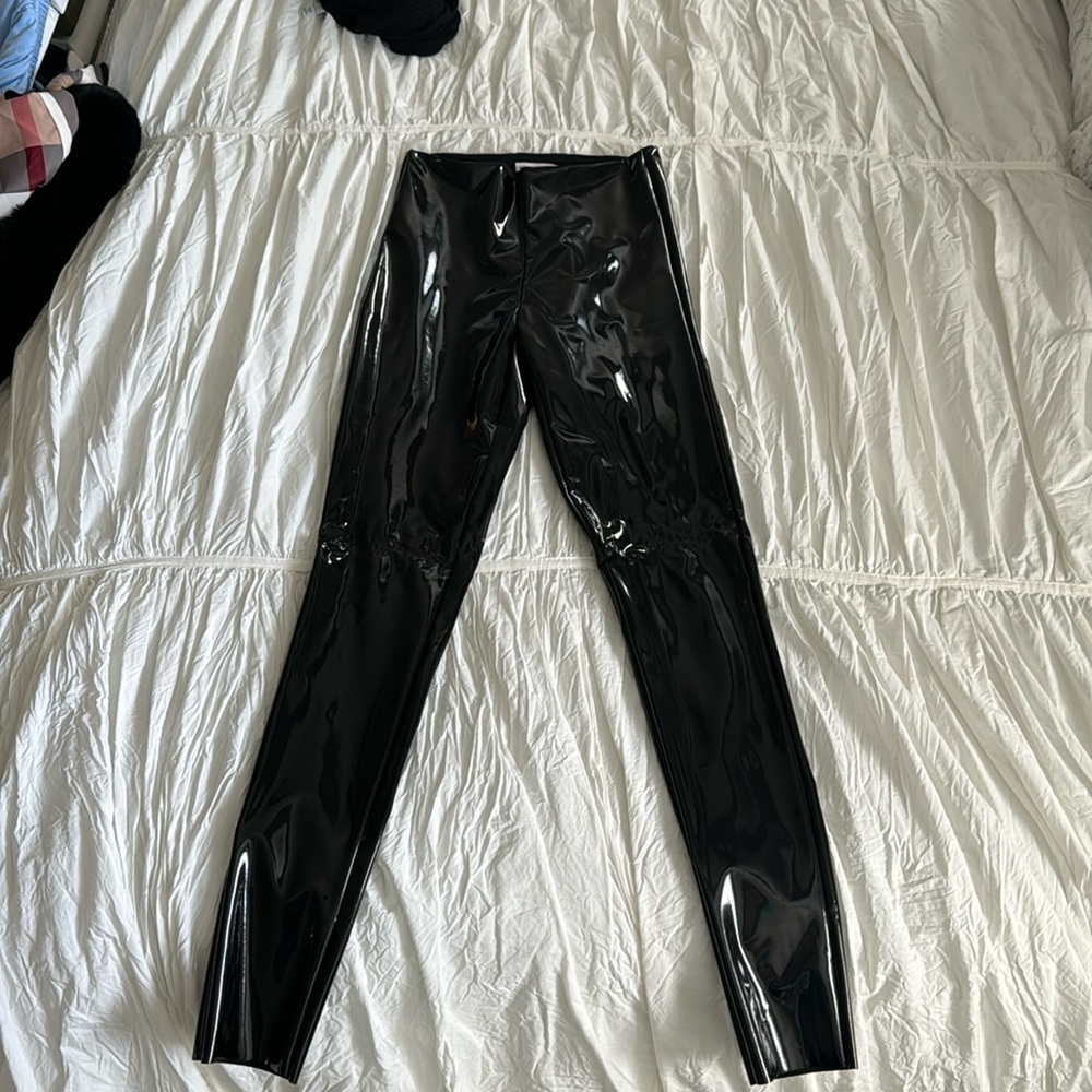 Good American wet look pant